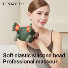 USB Rechargeable 6D Hand-Simulated Neck And Shoulder Massager, Cordless Electric Massage Device With 3 Modes & 2 Heat Settings For Back, Arms, Legs, Portable Deep Kneading Massager, Ideal Gift For Parents - Multicolor - View 7