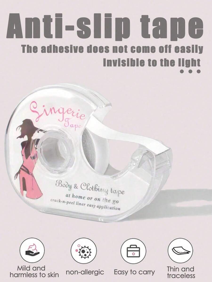 Double-Sided Body Tape, Invisible Anti-Slip Clothing Fixing Tape, Skin-Friendly Non-Slip Adhesive, Suitable For Dresses, Underwear And Shirts, Women's Daily Travel Accessories, Travel Essentials, Back To School, Graduation Season, College Dorm Essentials, Hair Accessories, July 4th