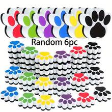 Randomly Selected 3-Piece Set Of Grooved Colorful Erasers - Dust-Free Chalkboard And Whiteboard Erasers With Cartoon Patterns, Suitable For Classroom, Office And Home Use - Learning Supplies For Teachers And Students / Random 6-Piece Set Of Cute Cartoon Dog Paw Chalkboard Erasers, (Red, Green, Blue, Purple, Yellow, Black) 6-Color Combination - Multiple Styles - View 15