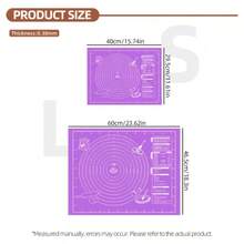 1pc Purple Kneading Mat, Non-Stick Non-Slip Pastry Mat With Measurements, Extra Large Baking Mat For Dough Rolling & Kneading, Kitchen Counter Mat - View 4