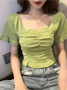 Women Tops - Yellow - View 11