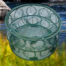 Folding Fishing Net, Convenient For Carrying Outdoor Fishing Nets For Catching Shrimp. - Dark Green - View 4