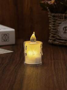 3pcs Set Best-Selling Flameless Transparent Tear-Drop LED Electronic Candles, Warm Light, Birthday/Housewarming Gift, Premium Home Decor Gift, Warm Light Realistic Flame, Living Room Bedroom Atmosphere Decorative Light Suitable For Multiple Scene Arrangements - Three-piece Set - View 8