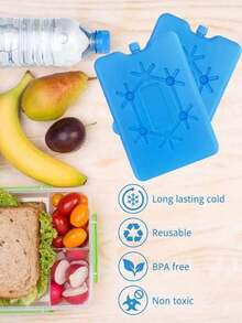 1-3pcs Reusable Ice Pack Box, Fast Freezing Food Cooling Box, Portable Cooler Box, Suitable For Camping, Fishing, Picnic, BBQ, Lunch Freshness - Multicolor - View 5
