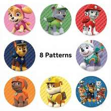 500 Sticker Roll MINISO Paw Patrol Adhesive Paper Smooth Finish Strong Sticky Decals For Gift Wrapping Scrapbooking Journaling DIY Craft Planner Decoration - Style 1 - View 2