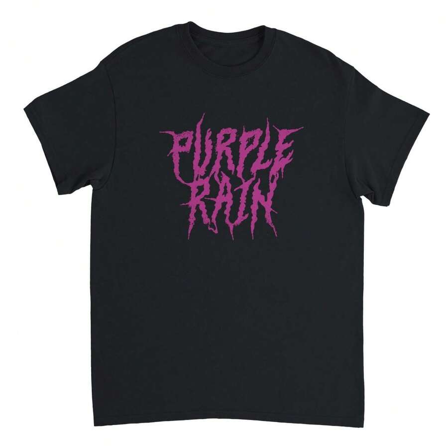 PURPLE RAIN Rock/Metal T-Shirt - Negro - Ver 1