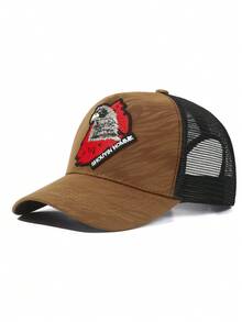 1pc Street Style Eagle Embroidered Trucker Hat, Lightweight Breathable Mesh Baseball Cap, Suitable For Outdoor Sports And Cycling - A - View 16