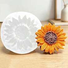 1pc Small & Medium Size Flower Sun Sunflower Shaped Silicone Mold, Suitable For Clay, Soap, Resin, Plaster, Etc. DIY Silicone Mold - Small and Medium-sized Sunflower Mold - a - View 7