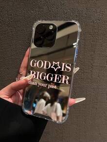 1个个性化粉色GOD标语图案印花镜面亚克力防摔手机壳，兼容 13/11/17/17pro/16/14/15/15pro/15 Plus/15 Pro Max/7 Plus/8 Plus/X/Xs Max/Xr/11 Pro/12 Pro/13 Pro/14 Pro/12 Mini/13 Mini/11 Pro Max/12 Pro Max/13 Pro Max/14 Pro Max/14 Plus/17 Pro Max/17 Air/6/6s Plus/7/8/16 Pro/16 Plus/16 Pro Max/SE2/17 Pro Max，也兼容三星手机Galaxy/A54/A14/A12/A13/A15/A32/A33/A24/A52S/S20/S21/S22/S23/S24/S23Plus/S24ultra/S25/A15/A33/A23 - 彩色 - 查看 1