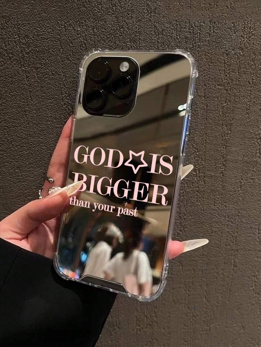 1个个性化粉色GOD标语图案印花镜面亚克力防摔手机壳,兼容 13/11/17/17pro/16/14/15/15pro/15 Plus/15 Pro Max/7 Plus/8 Plus/X/Xs Max/Xr/11 Pro/12 Pro/13 Pro/14 Pro/12 Mini/13 Mini/11 Pro Max/12 Pro Max/13 Pro Max/14 Pro Max/14 Plus/17 Pro Max/17 Air/6/6s Plus/7/8/16 Pro/16 Plus/16 Pro Max/SE2/17 Pro Max,也兼容三星手机Galaxy/A54/A14/A12/A13/A15/A32/A33/A24/A52S/S20/S21/S22/S23/S24/S23Plus/S24ultra/S25/A15/A33/A23 - 彩色 - 查看 1