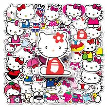 100 Stickers MINISO Hello Kitty Unique, Colorful Cartoon Style, Kawaii Aesthetic, Diary Embellishments, Scrapbook Decorations, Laptop And Phone Accessory, Gift DIY Craft, Stationery Decor - Pink - View 8