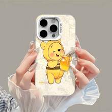Tema de abeja amarilla de Winnie the Poohfunda de teléfono Fundas compatibles con ,Apple,VIVO,OPPO,,, y Honor.Fabricadas en silicona TPU,ofrecen protección contra golpes y caídas.correa para celular - Blanco - Ver 2