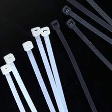 100 Multifunctional Cable Ties, Made Of Durable Nylon Plastic Material, With Wire Fixing Wires, Suitable For Cable Fixing, Gardening And DIY Project Organization, Storage Tools, Computer Cable Organization, And Home Storage Helpers - / - View 11