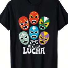 Printed T-Shirt For Men And Women - 黑色 - 查看 1