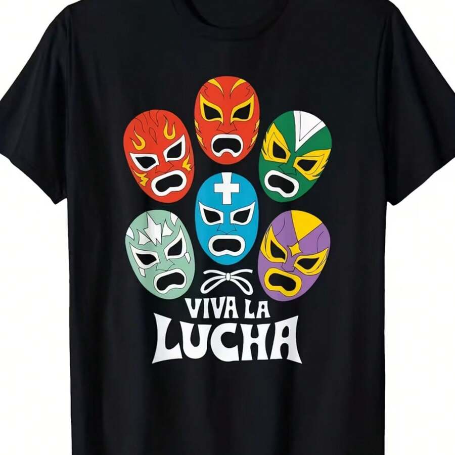 Printed T-Shirt For Men And Women - 黑色 - 查看 1