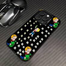 Funda para móvil con estampado de billetes y monedas, compatible con fundas para iPhone de Apple. Fabricada en TPU, ofrece protección contra golpes y caídas. Un regalo perfecto para amigos y familiares. - Negro - Ver 2
