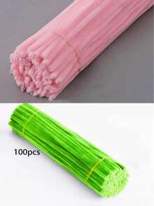 100根/200根彩色手工毛根，毛绒棒，玩具，毕业礼物，节日DIY工艺品，DIY艺术装饰，创意礼品包装，派对装饰，工艺爱好礼品，手工工艺品，工艺用品 - 多色 - 查看 9