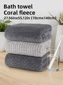 3/6pcs|Mixed Towel Set - Face Towel Set - Size 26.56x55.12inch/70x140cm, 13.78x29.53inch/35x75cm - Coral Fleece Material Soft Skin-Friendly Absorbent Quick-Drying - Easy To Dry No Shedding No Fading - With Hanging Ring Convenient For Drying - Essential Daily Home Set - Unisex All Season - Suitable For Bathroom, Kitchen, Bedroom, Pool, Sauna, Gym, Living Room, Hotel, Travel, Christmas Gift, Back To School And Other Scenarios - Multicolor - View 5
