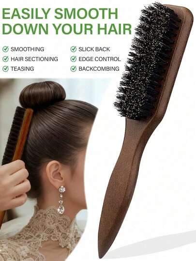 1pc Unisex Hair Comb/Beard Brush, Fragrance-Free Professional Hair Styling Comb, Gradient Comb And Haircut Cleaning Brush, Smooth Grooming Tool, Thick/Thin Hair Brush, Suitable For National Day, Bathroom Use, Scalp Massage, Back To School Season, Travel & Holiday, Daily Life, Also A Great Gift For Family And Friends