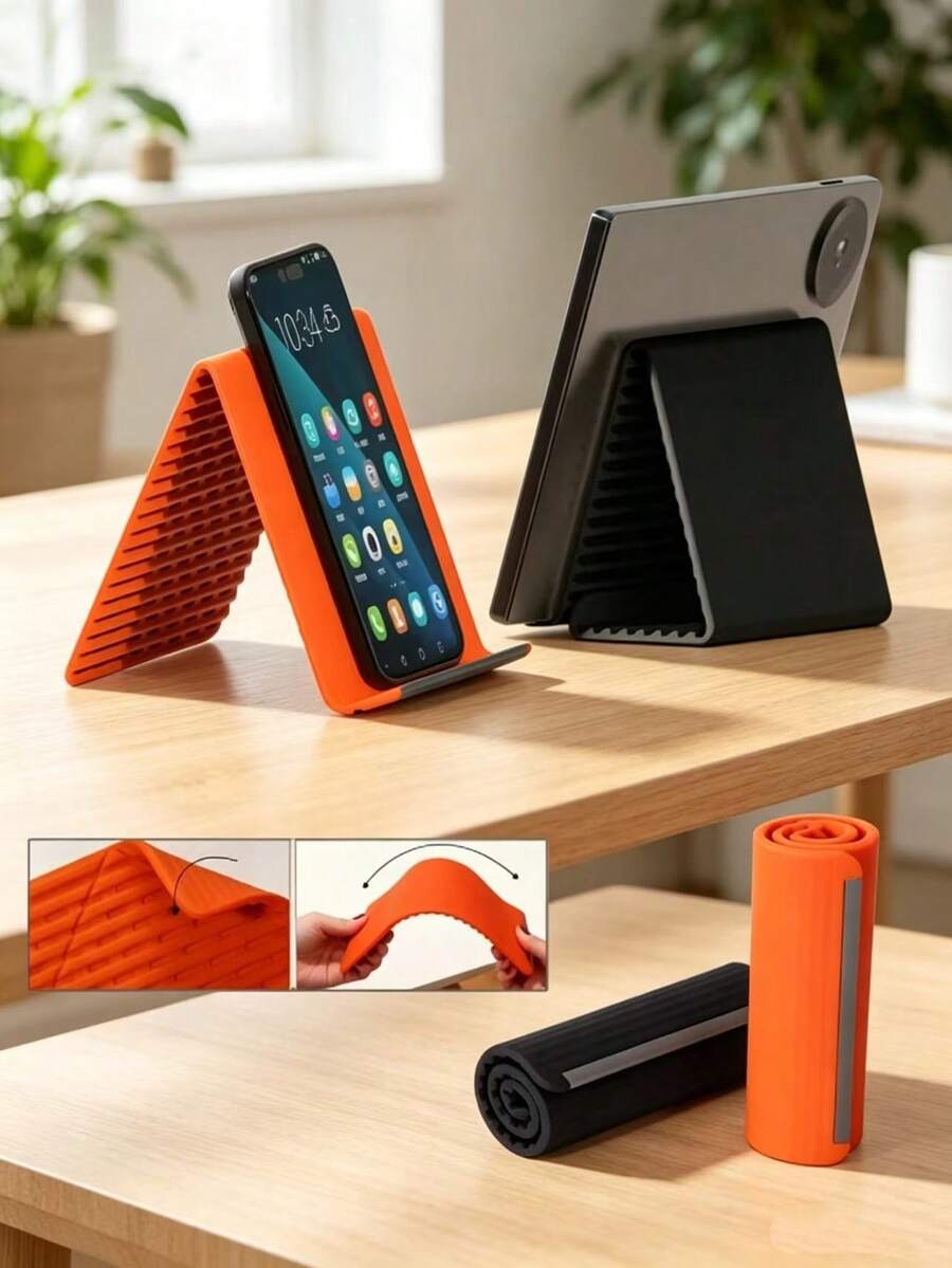 1 pieza Soporte flexible y plegable para teléfono, soporte multiángulo, universal para teléfonos y tabletas, portátil e ideal para regalos de festivales