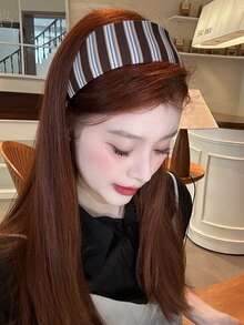 3件組女款休閒條紋極簡布製髮箍，適用於日常使用、居家、學校、海灘、辦公室、派對、假期、生日、返校、學院風、新年、情人節、母親節、婚禮、音樂節，春夏秋冬通用髮箍 - 彩色 - 查看 4
