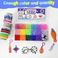 Euuztu 2400Pcs Glow In Dark Beads Bulk,20 Colors Kandi Bead Hair Braiding Friendship Bracelet Making Kandi Jewelry Chains Crafts Chirstmas Gifts (2400PCS(20Color)) - 5800個(30色) - 查看 5