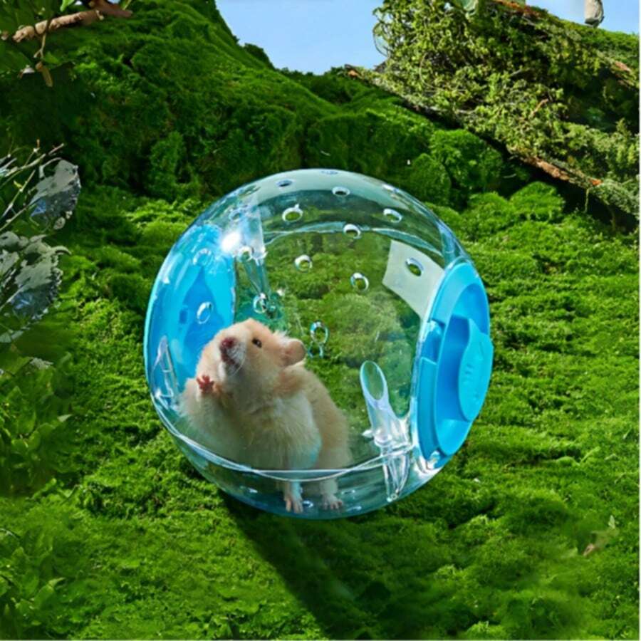 1pc 4.7/6.29 Inch Transparent Breathable Hamster Running Ball, Quiet Non-Slip Rolling Exercise Toy For Hamsters & Golden Bears, Stress Relief Interactive Small Pet Supplies, Outdoor Workout, Easy To Clean, Boost Pet Activity & Health - Multicolor - View 1
