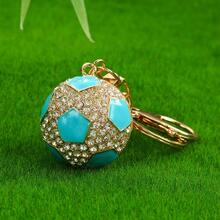 1pc Cross-Border New Style Full Rhinestone World Cup Football Keychain Personalized Fashion Fan Pendant Exquisite Car Bag Charm Car Pendant Football Casual Zinc Alloy Keychain Summer - Multicolor - View 5