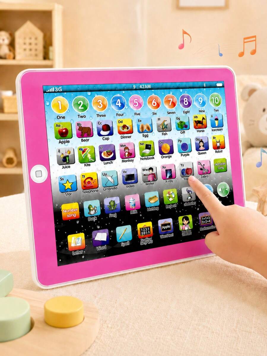 Kids Tablet Learning Machine, Smart Reading Pen Educational Toy, Suitable For Boys/Girls To Learn English, Children Gift - Pink - View 1