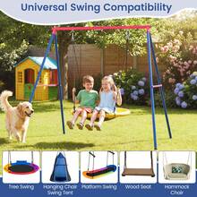 GOFLAME 196 X 185 Cm Large A-Frame Swing Stand Steel Swing Frame All-Weather Swing Set For Kids & Adults - Red - View 4