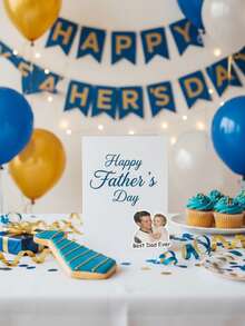 15 Stücke/30 Stücke personalisierte Vatertags-Fotoaufkleber - individuell gestaltete Vater- und Kind-Bildetiketten mit Text, wasserfeste DIY-Familienparty-Geschenkaufkleber, süße Vatertags-Dekorationen geeignet für Babyparty, Geburtstag und Fotoalbum 2026 - Verschiedenfarbig - Übersicht 9