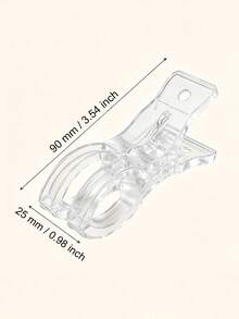 3.5-Inch Large Transparent Balloon Arch Clips, Plastic Spring Clamps For Background Decor, Birthday Party, Beach Towel Crafts, Swimming Pool Photography Studio - A - View 2