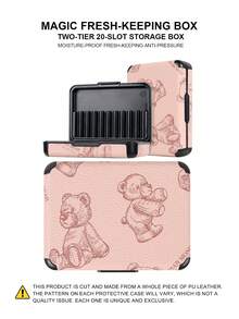 1PC For IQOS ILUMA ONE/ILUMA I ONE/New Iluma I One/ILUMA/ILUMA I /ILUMA PRIME/Iluma I Prime 20 HeatSticks BoX Series Protective Case, Fashionable Minimalist Cartoon Pattern Portable Storage Leather Sleeve, Full Protection Anti-Drop Anti-Fingerprint Wear-Resistant High-End Texture Hard Shell Soft Leather Dual Protection, Perfect Gift Choice, High-End Protective Shell, Unisex Fashion Accessory, Fashionable Patchwork Personalized Appearance Decoration, Business Casual Versatile Style, Precise Hole Position Perfect Fit, Couple Style Unisex, Iqos Series Dedicated Protective Shell, TEREA Storage Box - Brown Bear - View 32