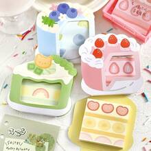 2pcs/4pcs Cream Cake Memo Pad, Korean Style Fresh Memo Notes Self-Adhesive - one-size - View 1