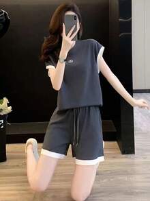 Women Two-Piece Outfits - Grey - View 1