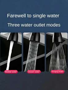360° drehbarer Küchenarmatur-Verlängerer, 3-Modus Anti-Spritz Armaturenbrause mit 360° Schwenkdesign, wassersparender Strahlregler, hochdruckiger verlängerter Auslauf, mehrere Wasserflussmodi, inklusive Adapter-Ersatz, ideal für Spüle, Geschirrspülen, Gemüse- und Obstspülung, unverzichtbares modernes Wohnzubehör, Upgrade Ihrer Armatur, perfektes Geschenk und Wahl für Heimrenovierung - Mehrfarbig - Übersicht 5