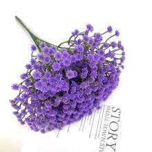 40/18/10pcs Artificial Baby's Breath, Suitable For Table Decoration, Valentine's Day, Mother's Day Gift, Wedding Bouquet And Party. Great Gift For Women, Also Suitable For Home, Bedroom, Bathroom And Garden Decoration, As Well As DIY Bouquet. - Purple - View 5