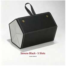 1pc Fashion Glasses Storage Box, Multi-Functional 5-Grid Glasses Case, Creative High-End PU Leather Eyeglasses Box, Multiple Colors Available - View 9