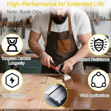 2-1/2 Premium Ergonomic Carbide Scraper Blades - Extend Your S Life - Fits Heavy-Duty Scraper Scraping Paint, Glue, Rust, Stains, Putty On Wood, Metal, Glass (1-Pack) - C - View 5