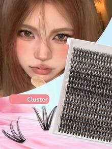 D Curled Segmented False Eyelashes With 320 Clusters, Large Capacity 30-100P, Beginner Friendly Simulated Thick Grafting Eyelashes - View 2
