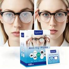 100 Sheets Of Anti-Fog Eyeglass Cleaning Tissues. One-Time Eyeglass Cloths, Quick-Drying Lens Cleaning Wipes. Suitable For Swimming Goggles, Ski Masks, Cameras, Mobile Phones, Computer Screens, Bulb Cleaning. Suitable For Home And Travel Use. Single Package For Easy Carrying. Essential Item. - trắng - Xem 5