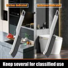 3pcs Set Kitchen Gap Cleaning Brush, 360° Flexible Soft Bristle Long Handle Toilet Gap Brush, Scratch-Resistant Cleaning Brush For Home, Hotel, Bathroom, Window Track, Tile Grout, Kitchen, Bathroom Toilet, Narrow Gap Cleaning Tool - White - 2pcs - View 11