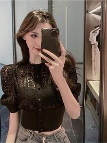 Women Tops - Black - View 6