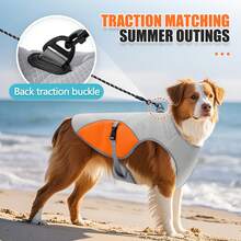 Dog Cooling Vest With Ice Packs, Summer Pet Evaporative Cooling Vest, Adjustable Pet Cooling Shirt With D-Ring, Suitable For Large, Medium And Small Dogs - Multicolor - View 12