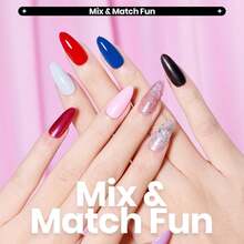 Beetles 12 Colors Colorful Canvas Nail Polish Set, Quick Dry Air Dry Glitter Fingernail Polish, Multi Shades DIY Spring Nail Art Women Gift - 12 Colors Whimsical Wonderland - 查看 3