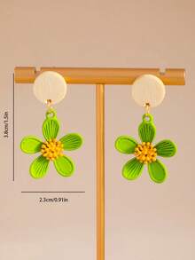 1 Pair Minimalist Fresh Sweet Earrings, Suitable For Daily Wear, Outings, And Vacations - A - View 6