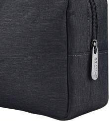 DCVU-Bolsa pequeña de lona con cierre de, estuche de viaje para maquillaje, bolsa de cosméticos, accesorios electrónicos portátiles, organizar, pequeña bolsa para bolso ( 15cm x 10cm x 5cm)-CDBY - Negro 10 piezas - Ver 8