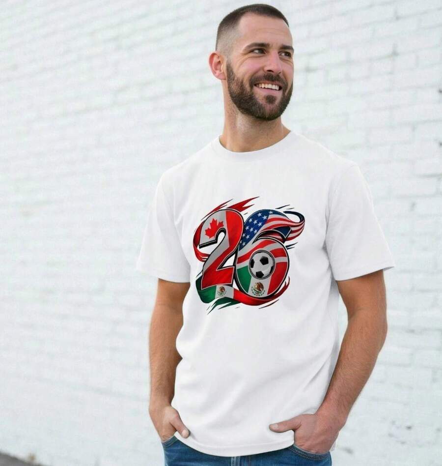 World Cup 26  Men's Basic T-Shirt - White - View 1