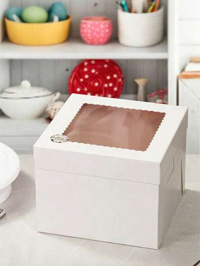 5 Birthday Gift Boxes With Transparent Windows: One Square White Gift Box, One Large Paper Box For Weddings And Birthday Parties