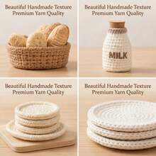 1Set Animal Crochet Kit, Crochet Kit For Beginners, Beginner Crochet Kit For Adults With Step-By-Step Text Tutorials, Mini Kitchen Storage Cabinet DIY Crafts For Adults, Contemporary Home Decorative Ornaments, Cute Birthday Easter Day And Spring Gifts - Mini Kitchen Storage Cabinet - View 7